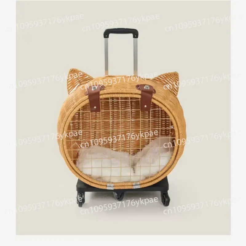 Pet Transport Luggage with Wheels and Retractable Handle