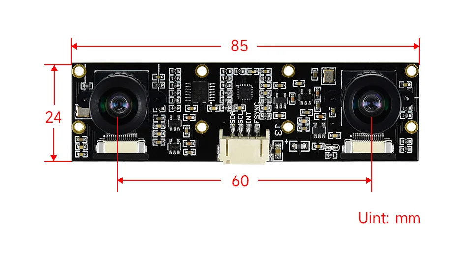 Picture 7: IMX219-83 Stereo Camera,Binocular Camera Module, Dual IMX219, 8 Megapixels,For Jetson Nano and Raspberry Pi,Stereo/Depth Vision