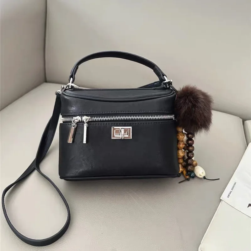 

Французская ретро-сумка, модная сумка в форме коробочки, косметичка на молнии, кошелек для мобильного телефона, потертые аксессуары, сумка через плечо