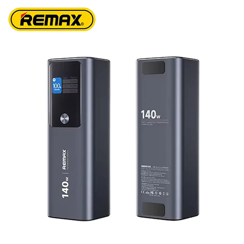 

Remax 140W Power Bank 25200mAh 22.5W Fast Charge Poverbank Type C Recyclable External Battery For Mobile Phone Macbook Laptops