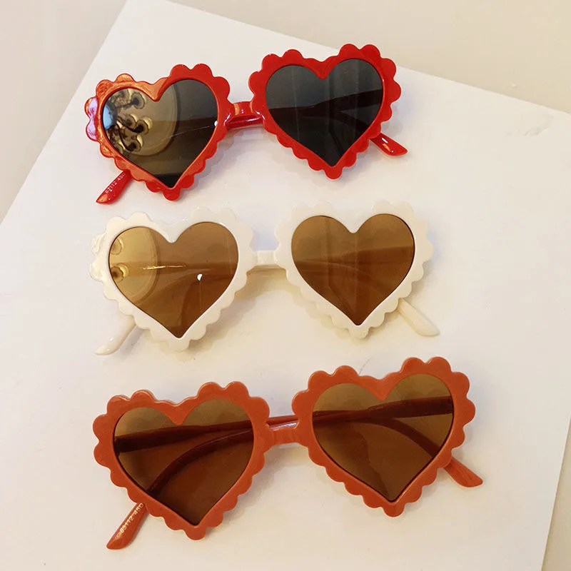 Zilead Heart Shaped Sunglasses For Children Boys Girls UV400 Eye Protection Sunglassese Outdoor Cute Cartoon Eyewear for Kids