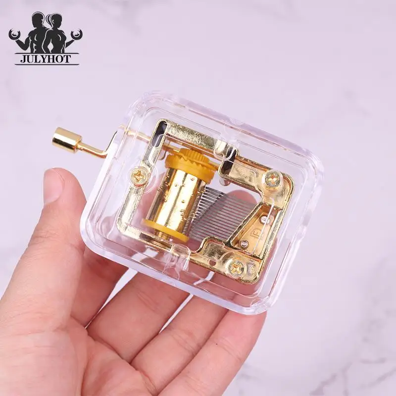 Mini Hand Operated Music Movement Hand Cranking Music Box Creative Crafts Ornaments Birthday Gifts Women Men Music Home Decor