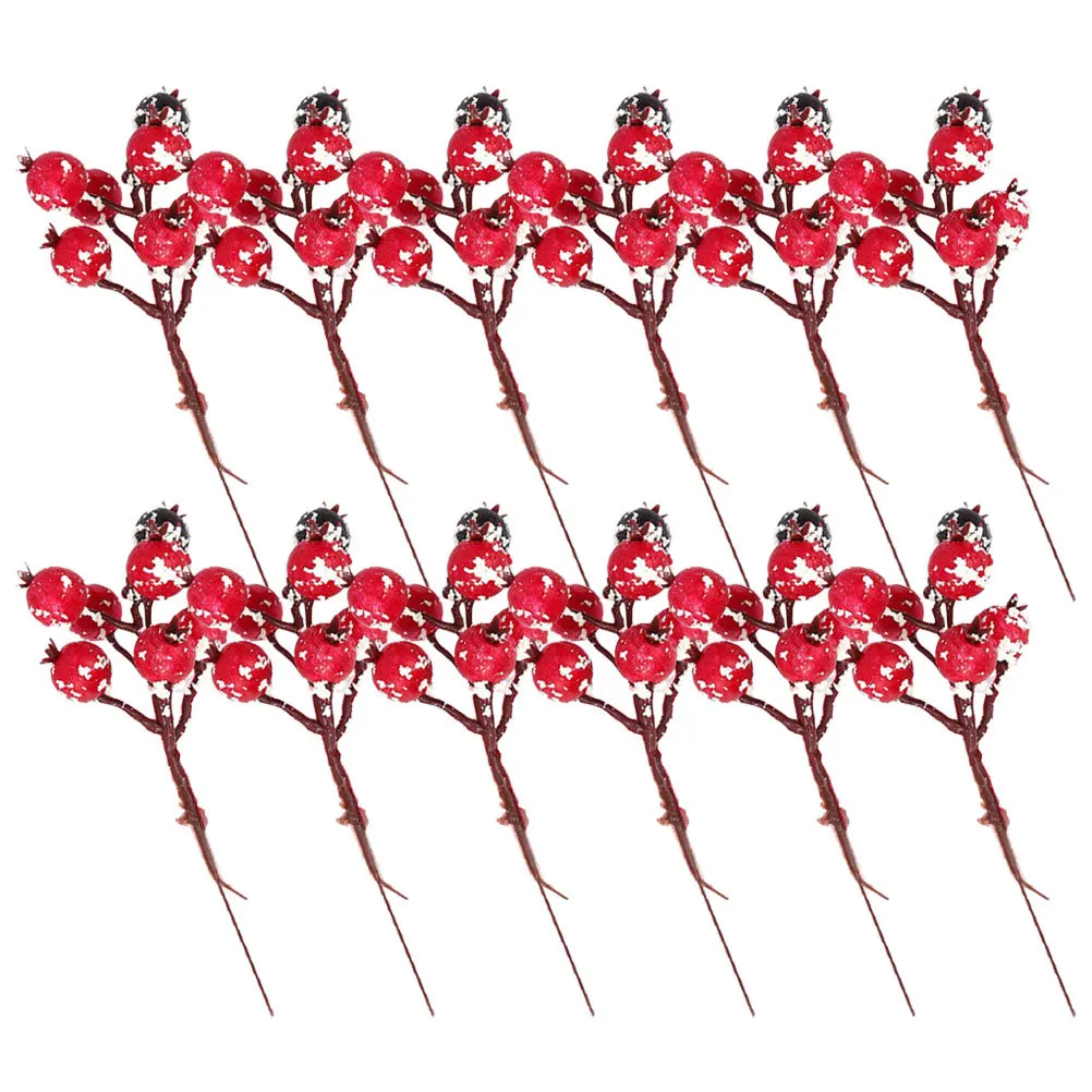 

12Pcs Artificial Pomegranate Stems Lifelike Bouquet Wedding Party Home Decor Table Centerpiece Vase Filling Ornaments