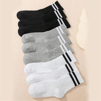 6 Pairs Women's Mid Socks Solid Color Breathable Comfortable in Autumn Winter Sweat Absorbing Casual Female Socks Sports 2025new