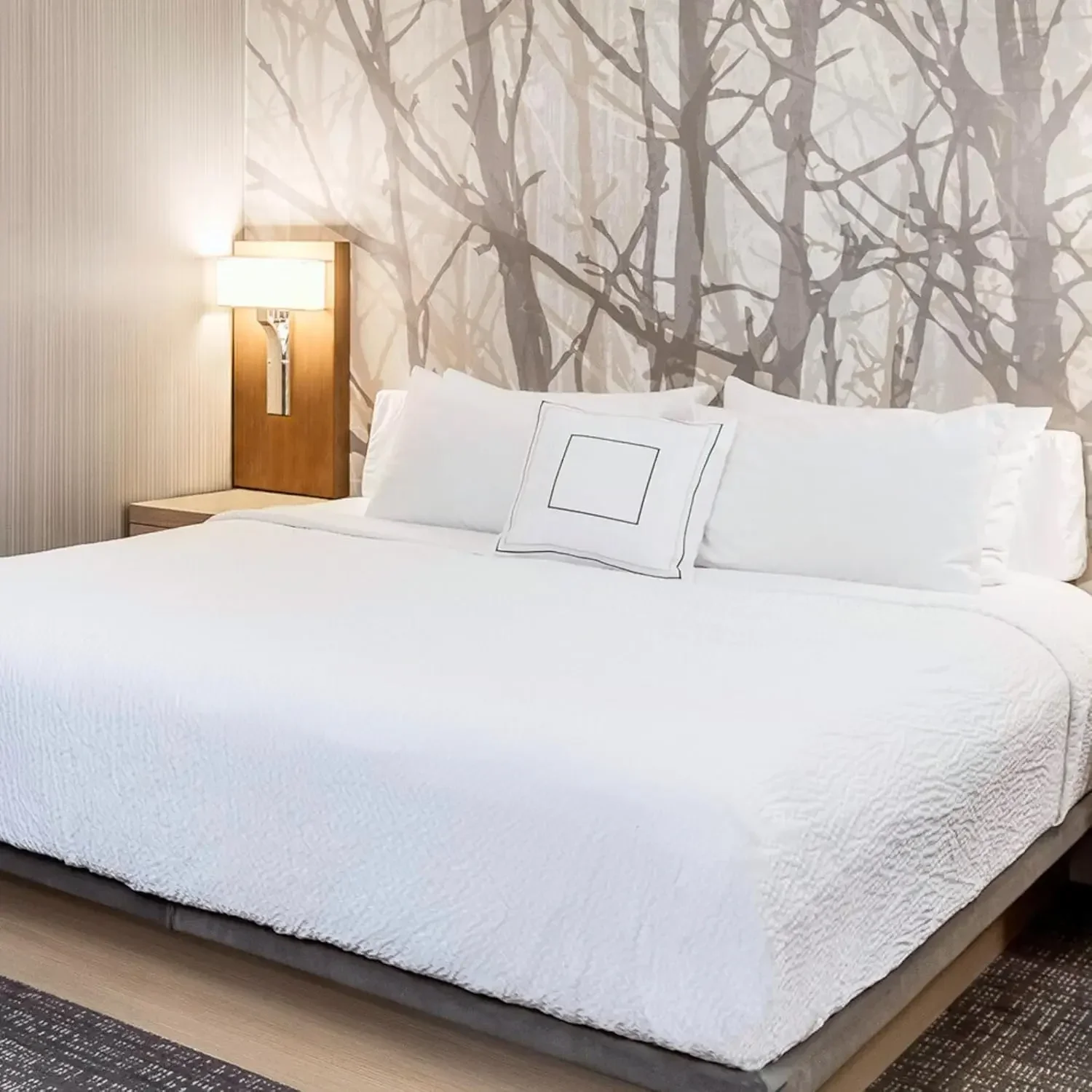 by Marriott Textured Coverlet - Lightweight Coverlet with Wash-Activated Ripple Texture Exclusively for Courtyard - Wh