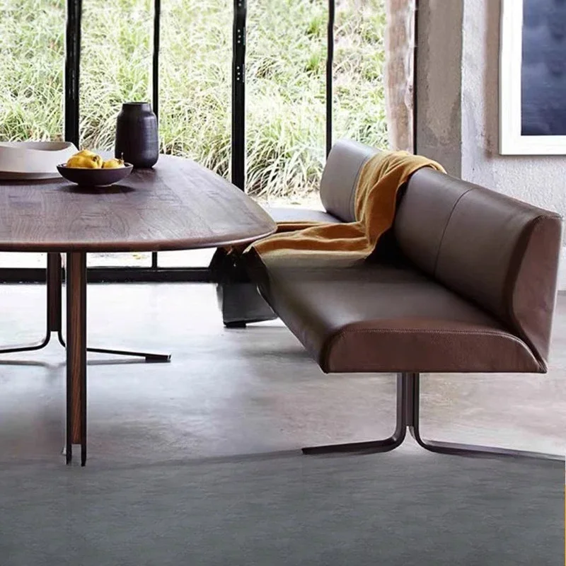 

Backrest table and chairs Modern soft decoration hotel clubhouse straight row sofa