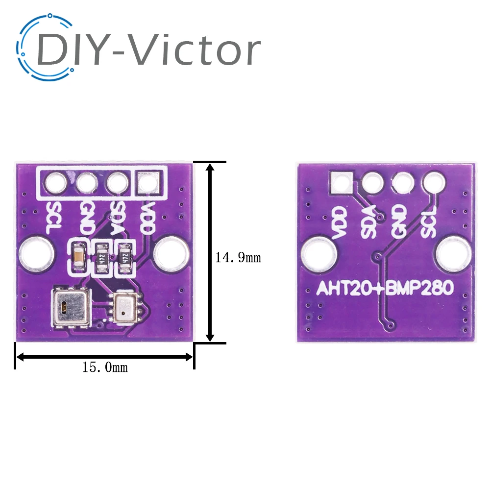 درجة الحرارة الرقمية الرطوبة وضغط الهواء الاستشعار ، AHT20 + BMP280 ، وحدة ضغط الهواء ، عالية الدقة #5