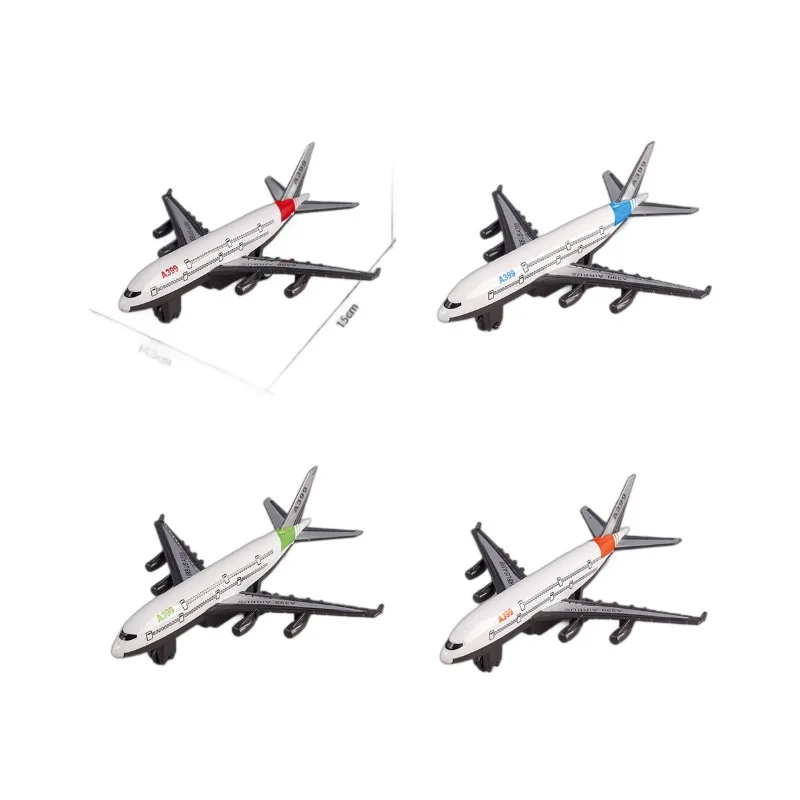 1pc random color Plastic Pull-Back Airplane Model Children's Birthday Cake Topper Dessert Table Decor car plane