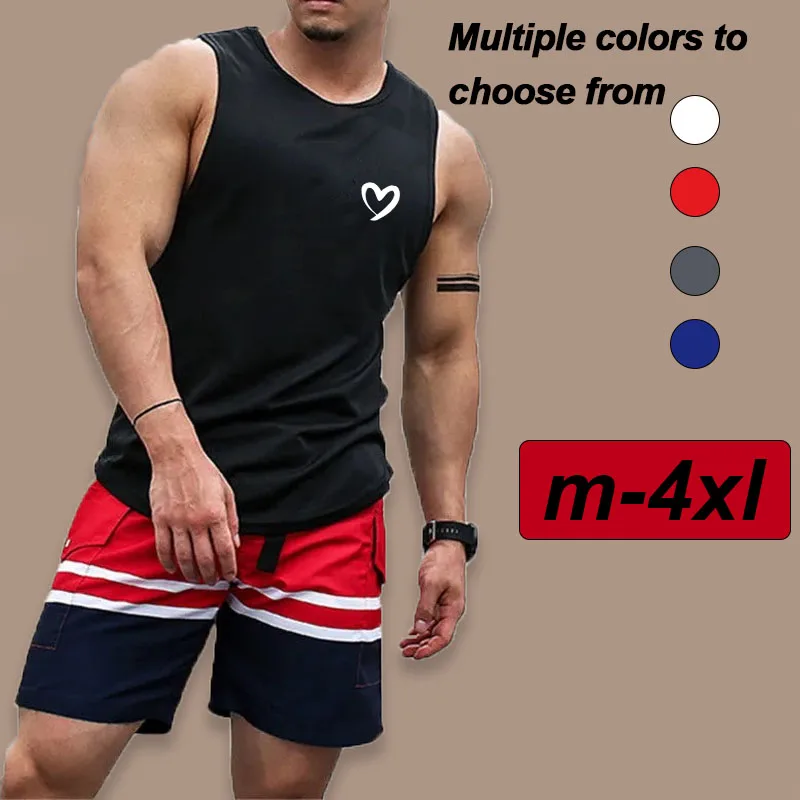 

Men's fashionable casual bodybuilding clothes sleeveless shirts, fitness camisoles, men's sports vests, fitness vests