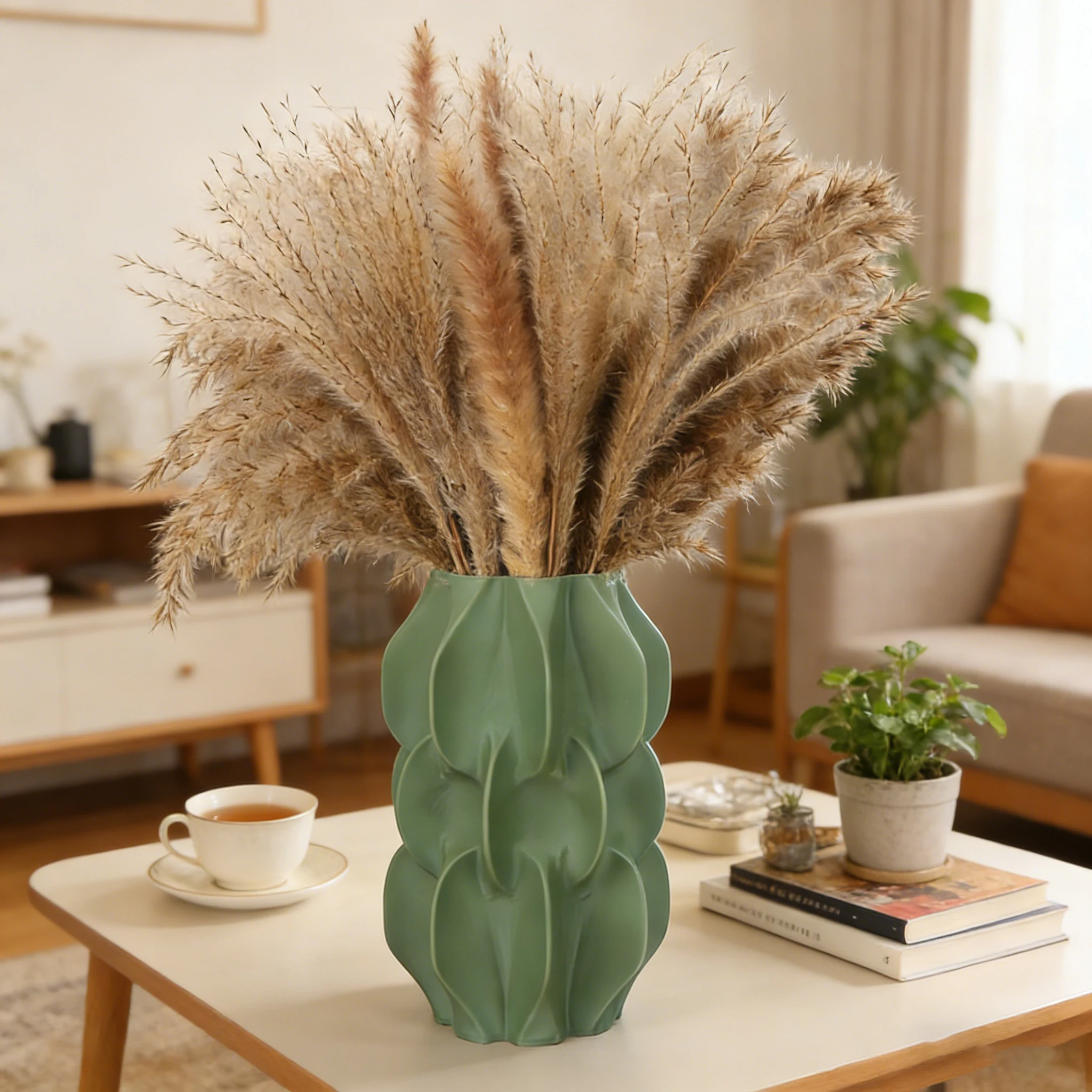Grenzüberschreitende minimalistische Wabi-Sabi-Vase mit konkav-konvexer Wellentextur für nordisch-modernen Stil, weiche Dekoration für Zuhause, Blumenvase