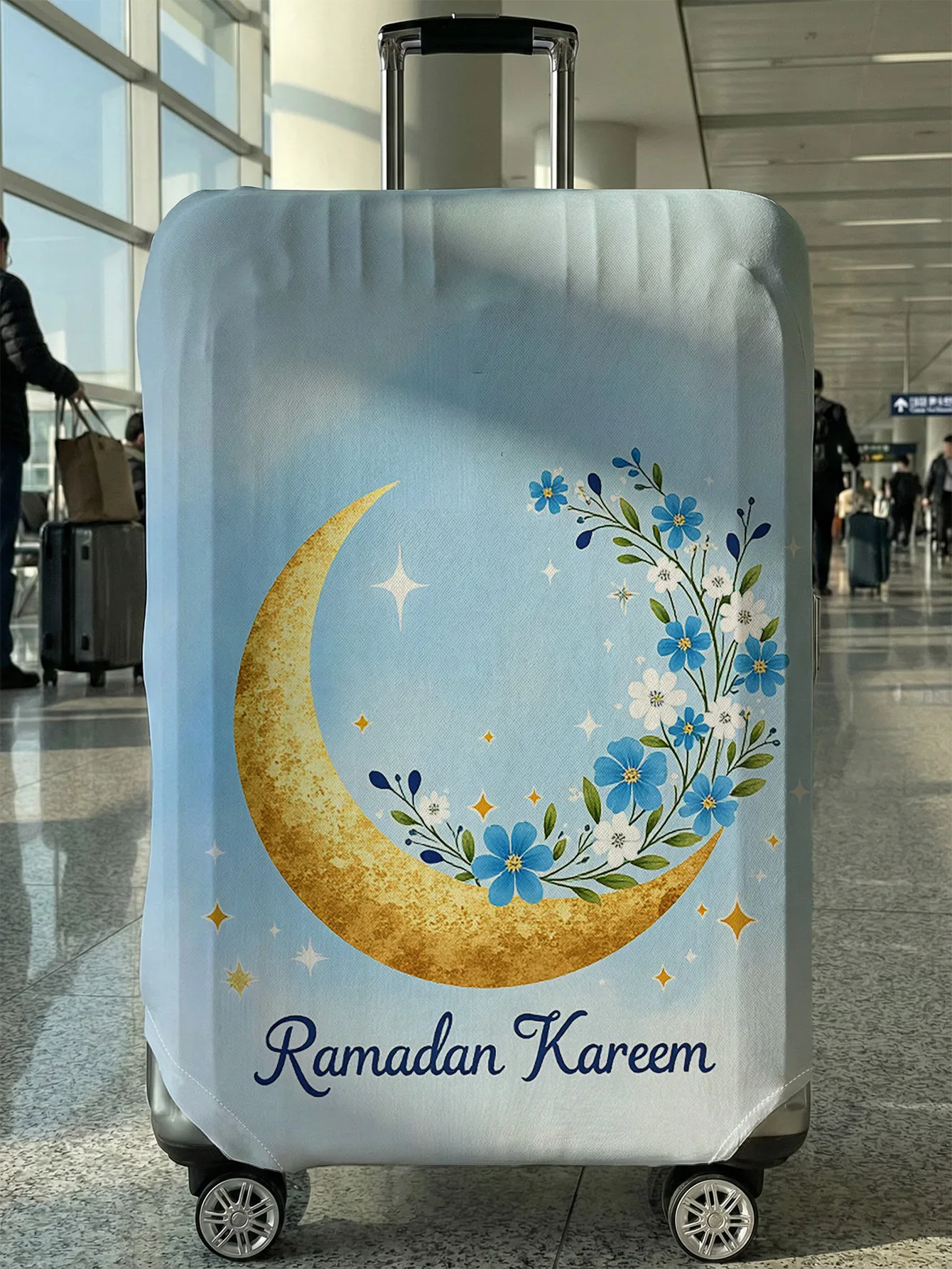 

Star Moon Printed Luggage Protective Cover, suitable for 18-32 inch luggage covers, luggage handle gloves, travel accessories