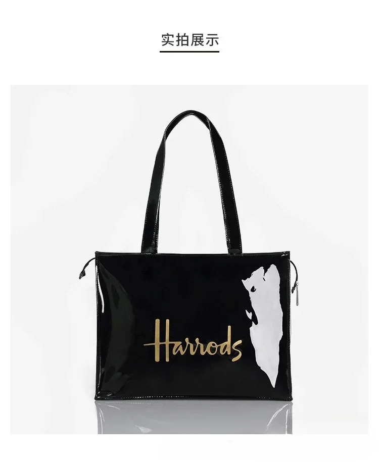 Cartoon-Print PVC Wasserdichte Tragetasche für Frauen, Lässige Tragbare Schulterhandtasche, Outdoor-Einkaufs- und Pendeltasche für den täglichen Gebrauch ﻿ – Detail 6