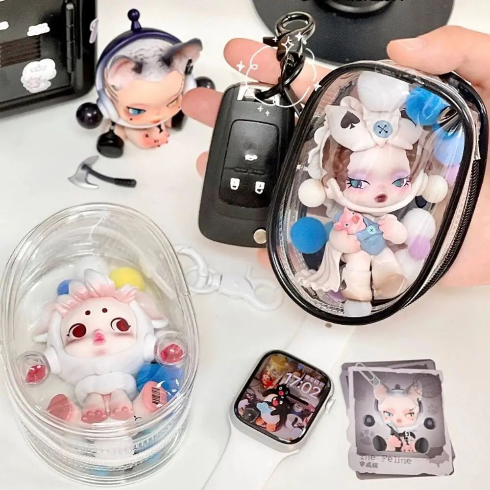 Clear Outdoor Shopping Show Pouch For Little DIY Toys Anime Doll Coin Purse Pendant Jewelry Wallet Key Lipstick Earphone Storage