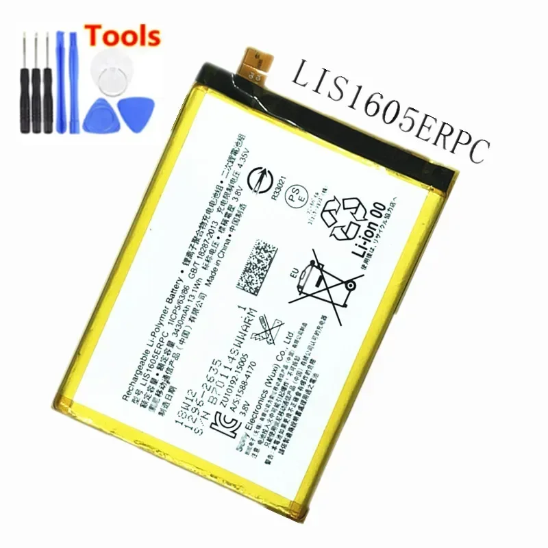 

New 3430mAh LIS1605ERPC Replacement Battery For SONY Xperia Z5 Premium Z5P Dual E6853 E6883 Bateria + Free Tools