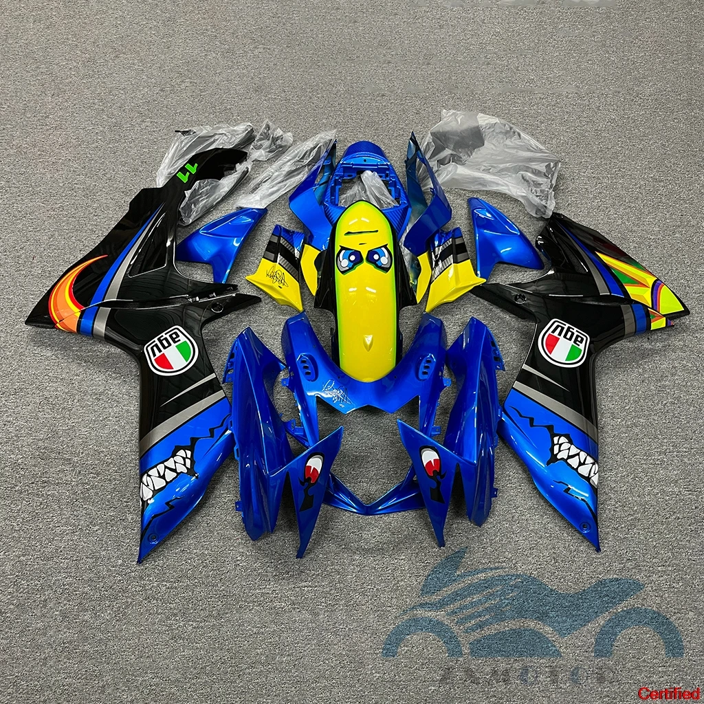 

New Blue Yellow Shark Fairing Kit For GSXR 600 750 GSXR600 GSXR750 K11 2011 2012 2013 2014 2015 2016 2017 2018 2019 2020