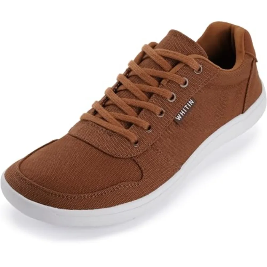 

Men's Wide Barefoot Shoes Stylish Canvas Minimalist Sneakers Zero Drop Sole