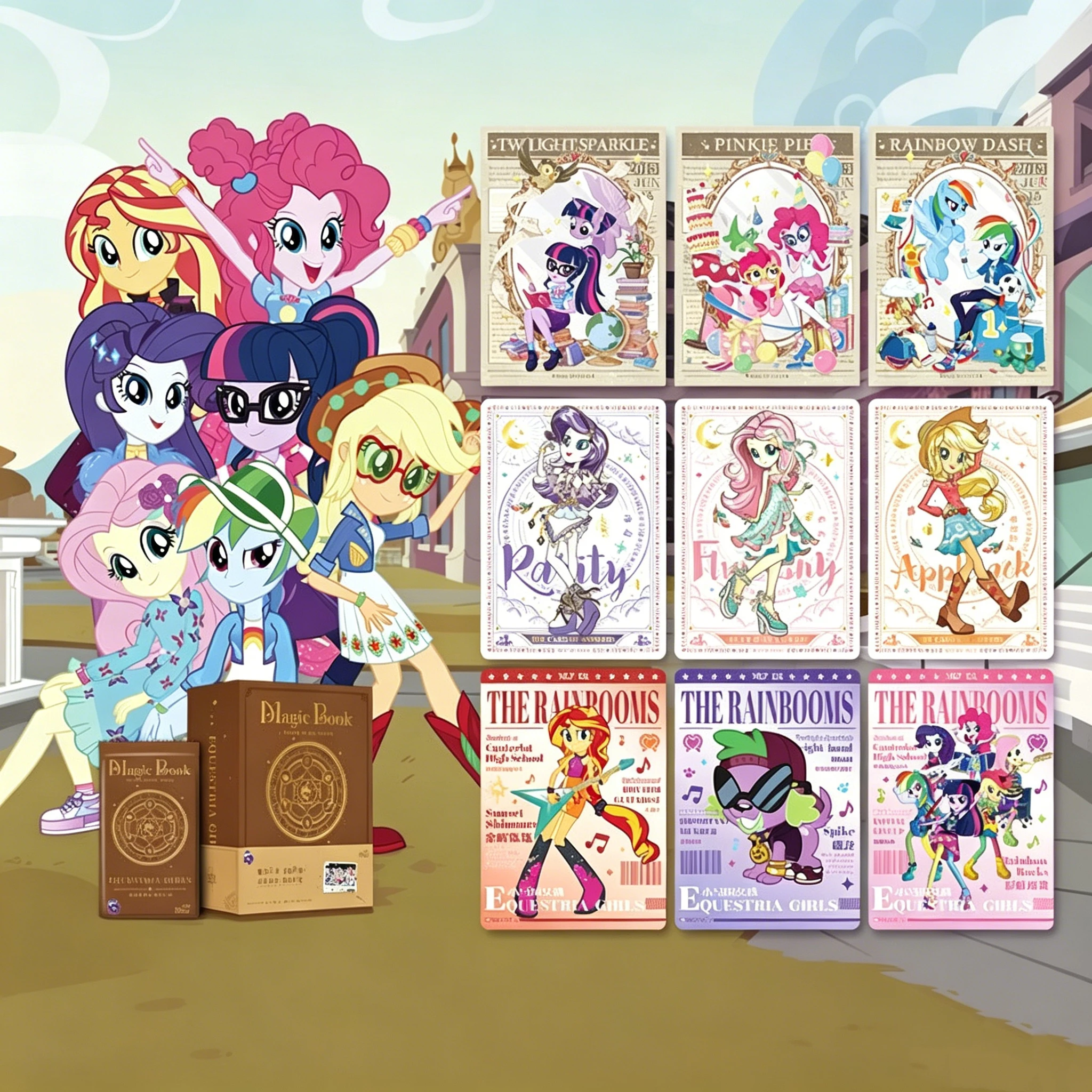 

Kayou My Little Pony Magic Book Full Box Friendship Boom Cards Equestria Girls Official Sp Mirror Wonderland Collectible Cards