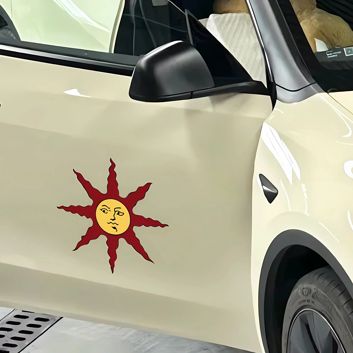 Vintage Gothic Aesthetic Sun God Sticker for Car Motorcyc Helmet Off-roadvehicle Tablet Guitar Notebook Luggage Waterproof Decal