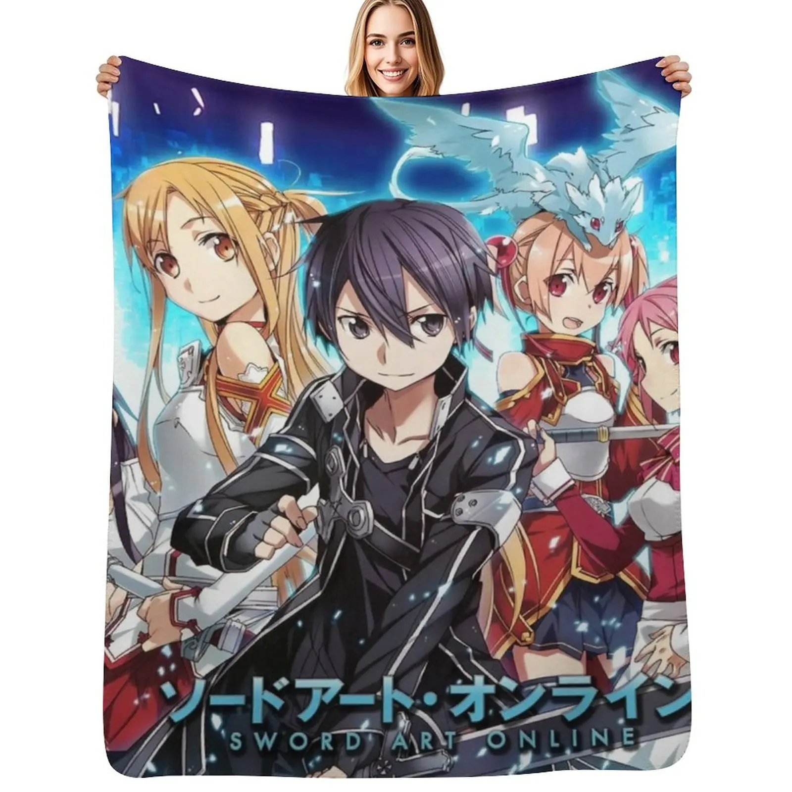 

Sword Art Online 24 Throw Blanket Luxury Throw Kid'S bed plaid Flannels Blankets