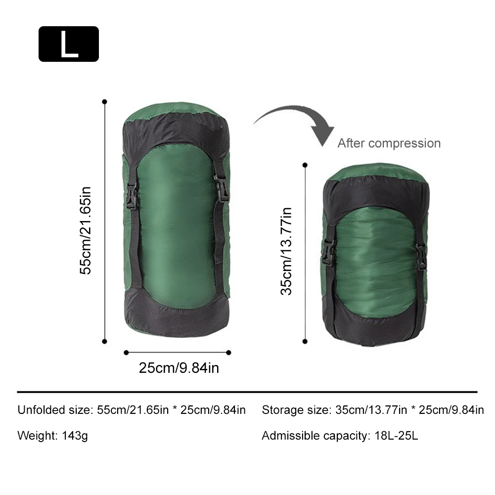 Compression Stuff Sack Bag Portable Storage Compression Bag Pack Lightweight Waterproof Tear Resistance Outdoor Accessories