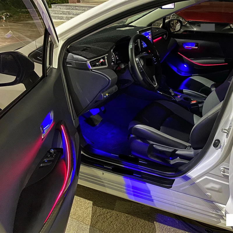 Suitable for Toyota Corolla LED ambient lights Door light strips 64 color interior atmosphere upgrade Original installation