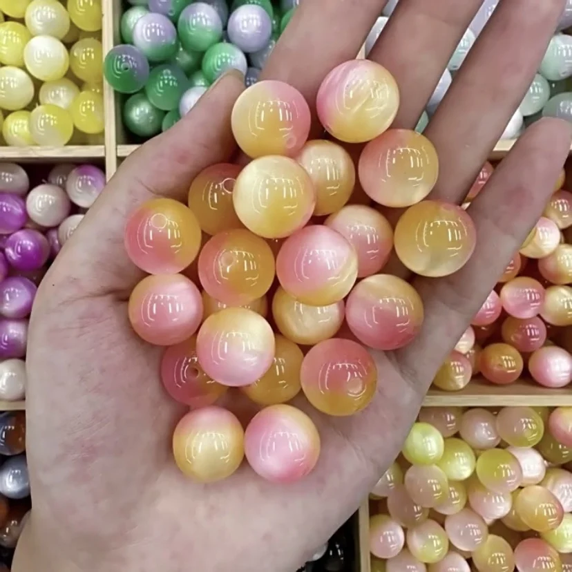 New style 100pcs/lot 16mm color print geometry rounds shape resin straight holes beads diy jewelry earring/bracelet accessory