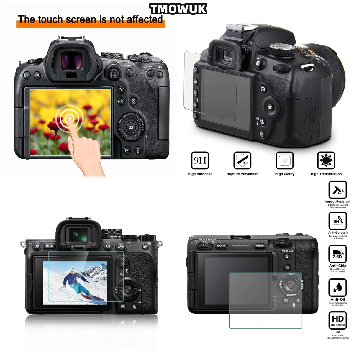 

For A7S3 A7R3 A7RM3 A7RMII A7MII A7MIII A7C 9H Hardness Tempered Glass LCD Screen Protector Film Guard