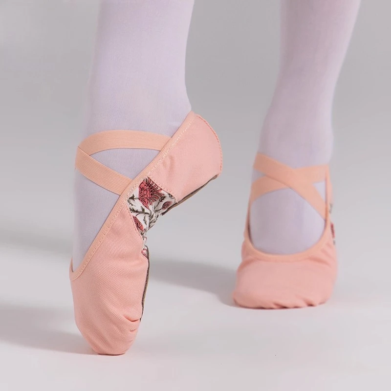 S.lemon Ballet Shoe,Girls Elastic Ballet Slippers Stretch Canvas Ballerina Dance Shoes for Kids Adult dancing women