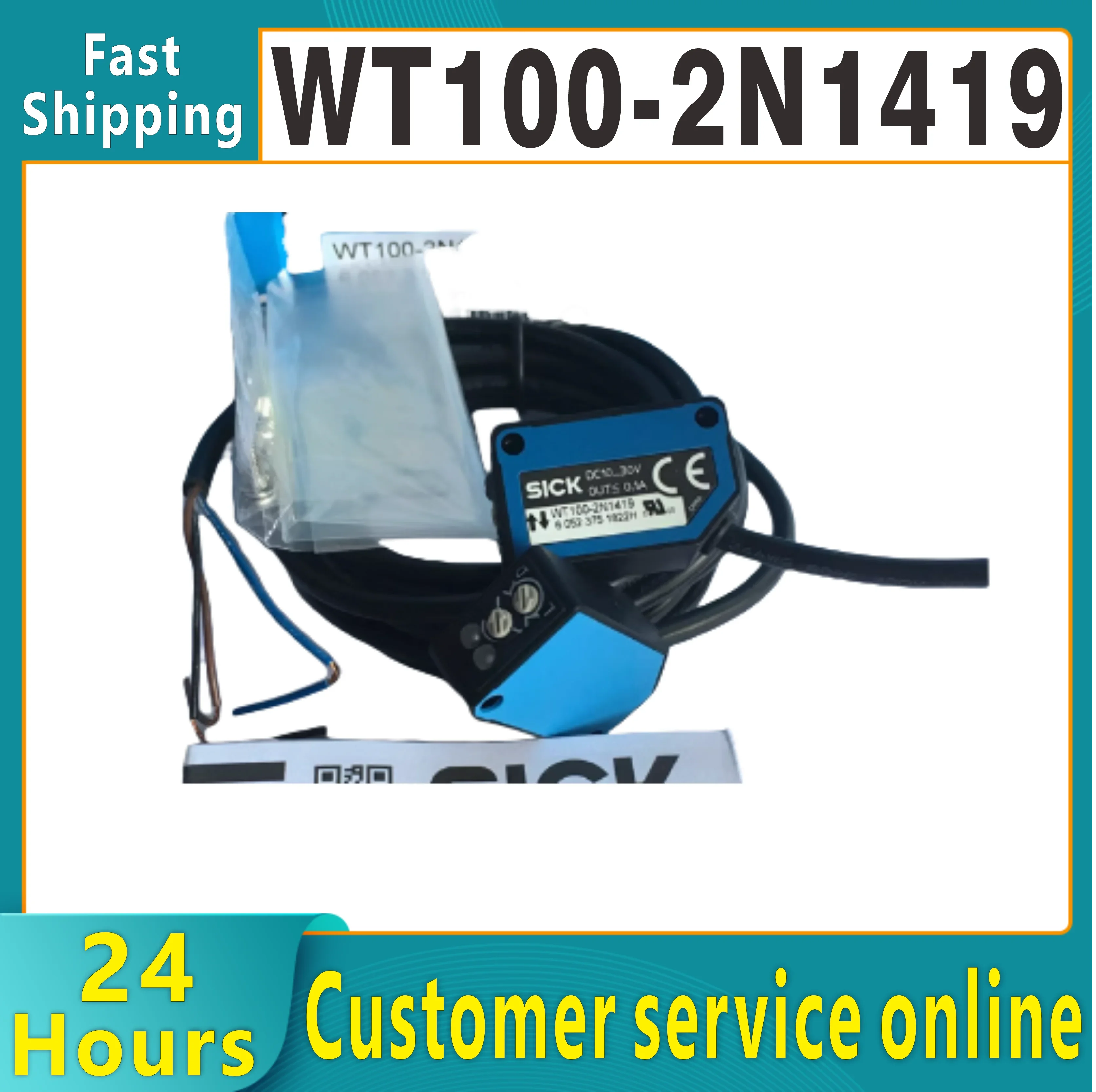 

Original diffuse reflectance photoelectric sensor WT100-N1419, WT100-N1412 WT100-2N1419