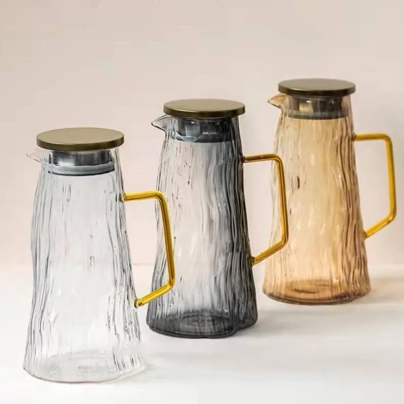 Heat Resistant Cold Kettle Glass High Borosilicate Glacier Cold Kettle Home Large Capacity Juice Kettle Restaurant Drink Tea Pot