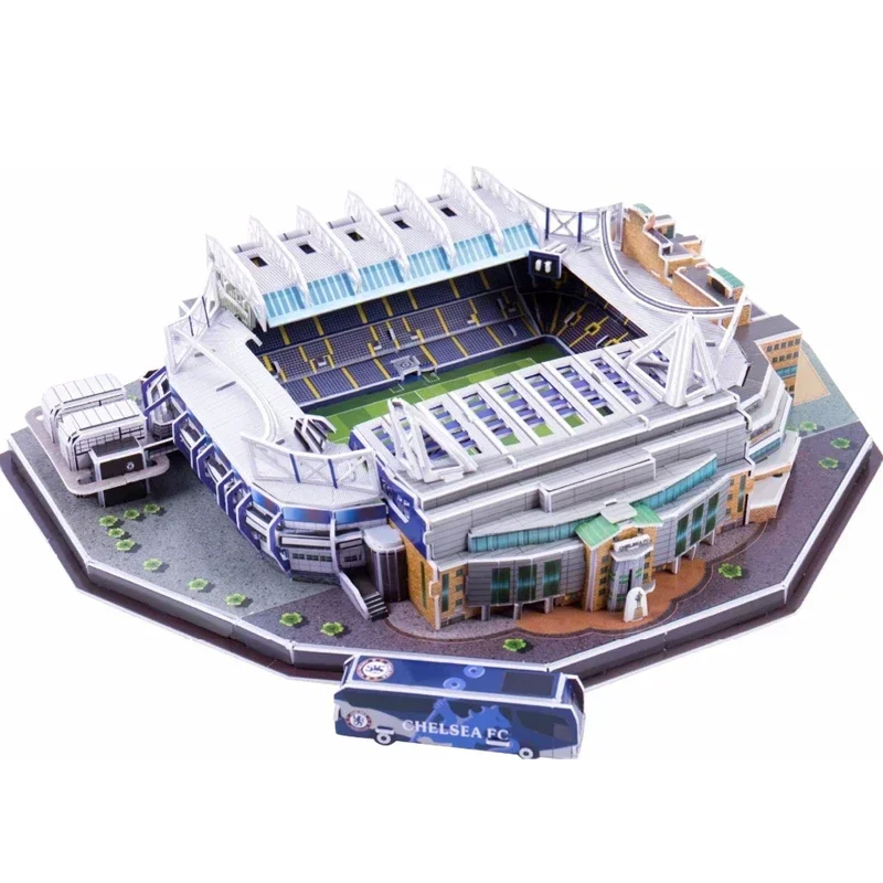 

[Funny] United Kingdom Stamford Bridge UK RU Competition Football Game Stadiumsbuilding model toy kids child gift original box