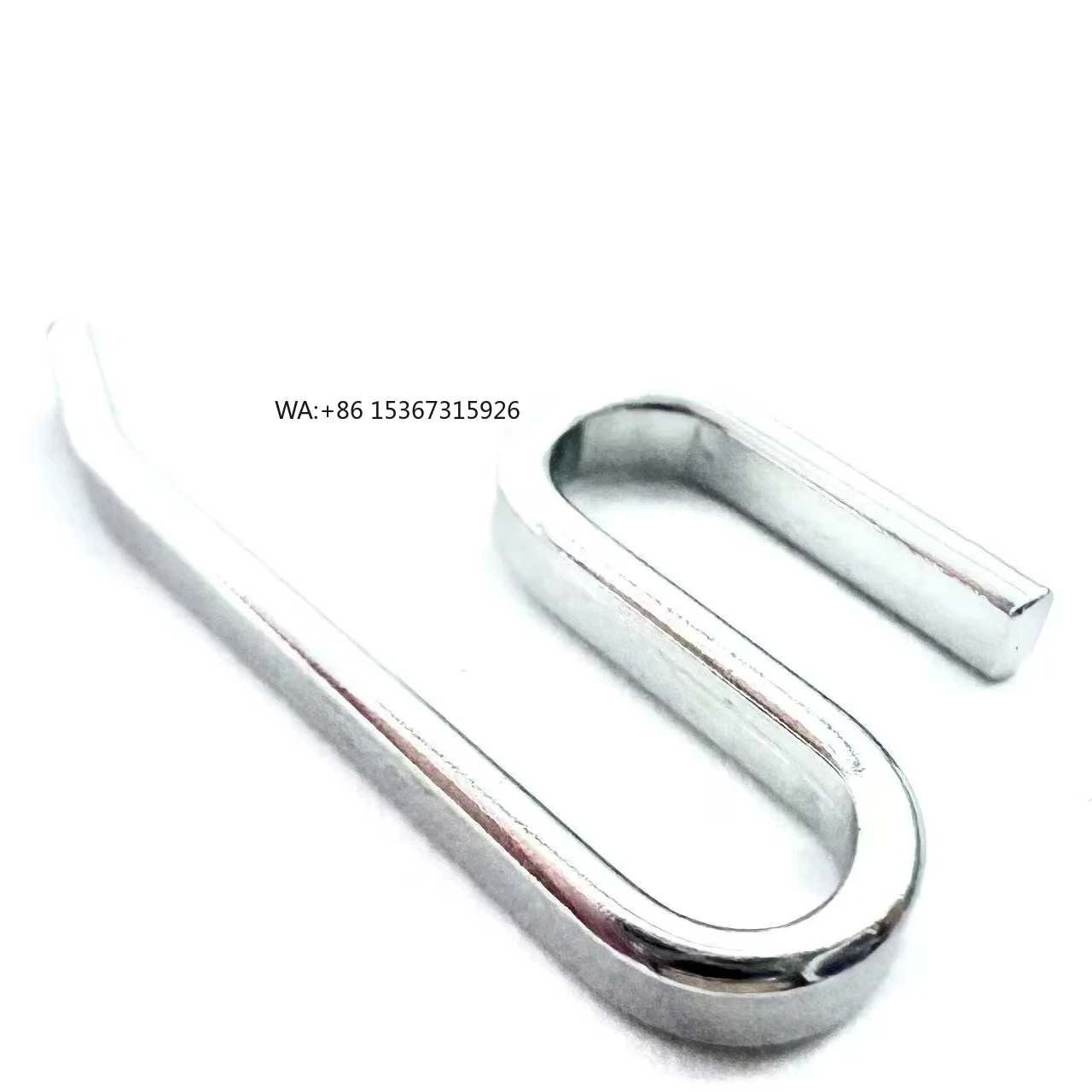 

Manufacturer's Special Stainless Steel S-Hook Hanger with Zinc Plated Carbon Steel Wire Swivel Feature Wire Bending Forming