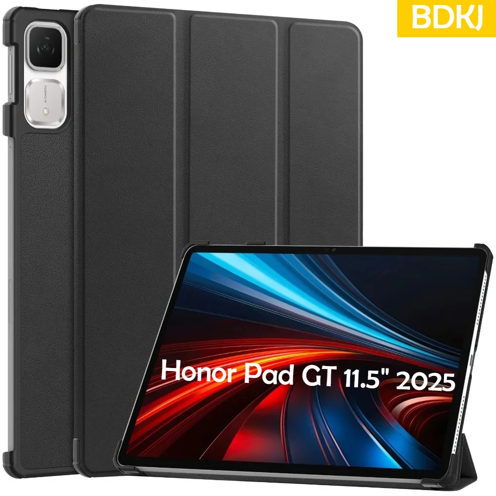 

New Case for Honor Pad X9a GT 2025 ROL-W60 Tri-Folding PU Leather Hard Smart Cover for Pad V9 11.5 Inch Shockproof Protect Cover