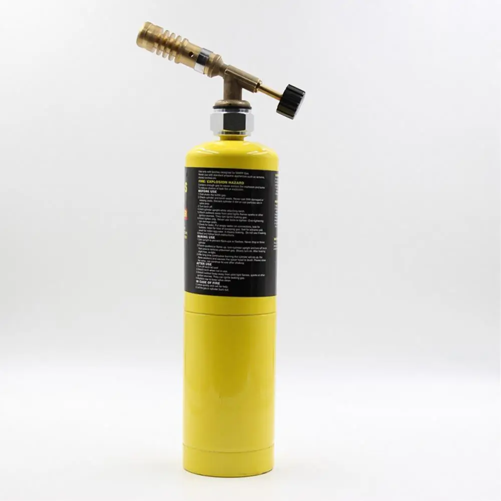 Durable Braze Welding Torch Yellow Gas Torch Threaded Mouth Threaded Mouth Self-igniting Gas Torch  High Temperature