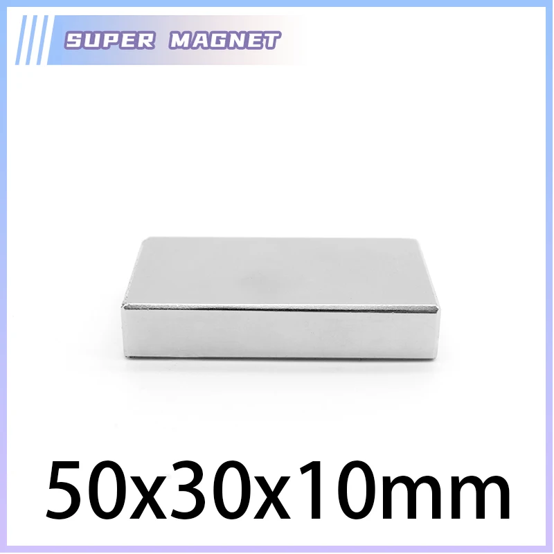 

1/2/3/5PCS 50x30x10mm Quadrate Super Strong Powerful Magnets N35 Permanent NdFeB Magnet 50x30x10 Block Search Magnet 50*30*10