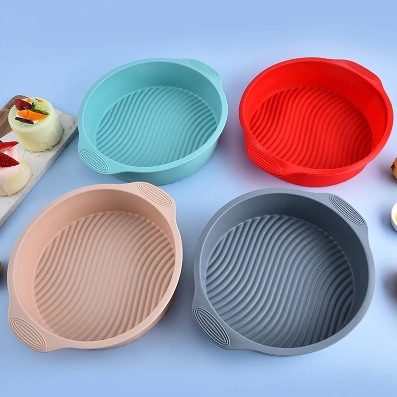 Forma silikonowa do ciasta okrągła 9 cali, nieprzywierająca forma do pieczenia, forma do musu, deserów, ciast, naczynia kuchenne do pieczenia w piekarniku, narzędzia do ciast, babeczek i muffinów.