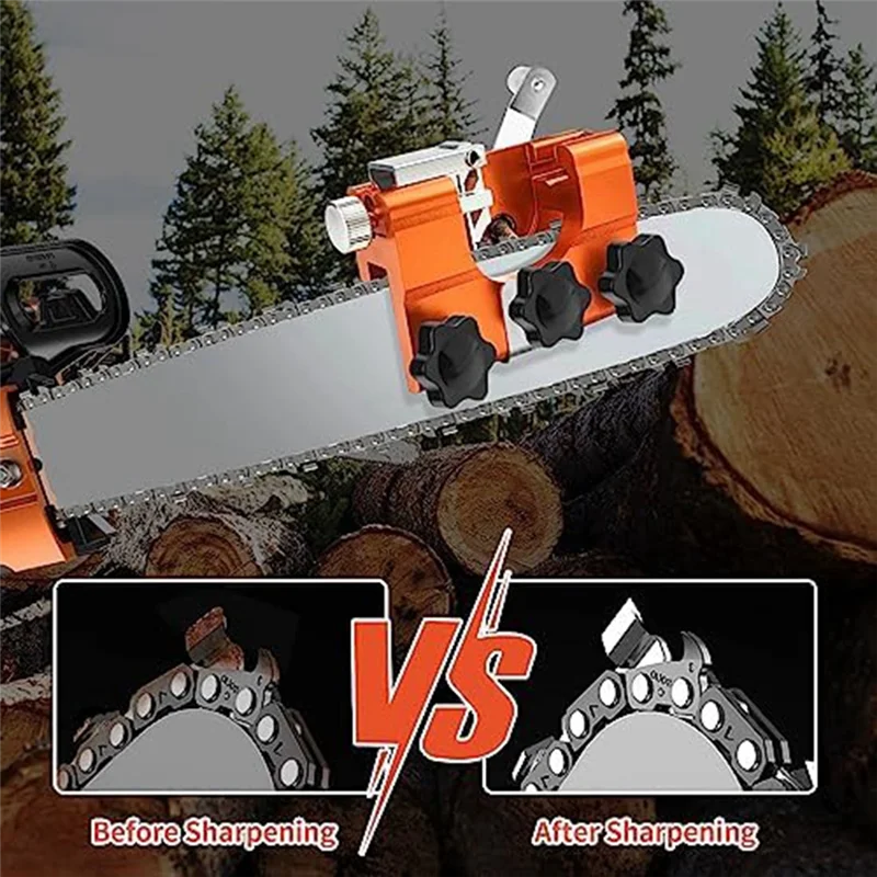 AB42-Chainsaw Sharpener Chainsaw Sharpener Jig Chainsaw Sharpener Tool For 8-22Inch Kinds Of Chain Saws