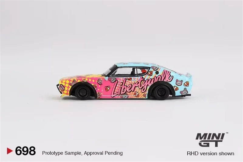 MINI GT 1:64 Skyline Kenmeri Liberty Walk LBWK KUMA LHD coche modelo fundido a presión