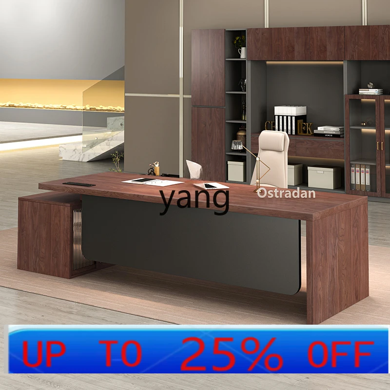 

LTT all solid wood boss table company leader manager office supervisor table