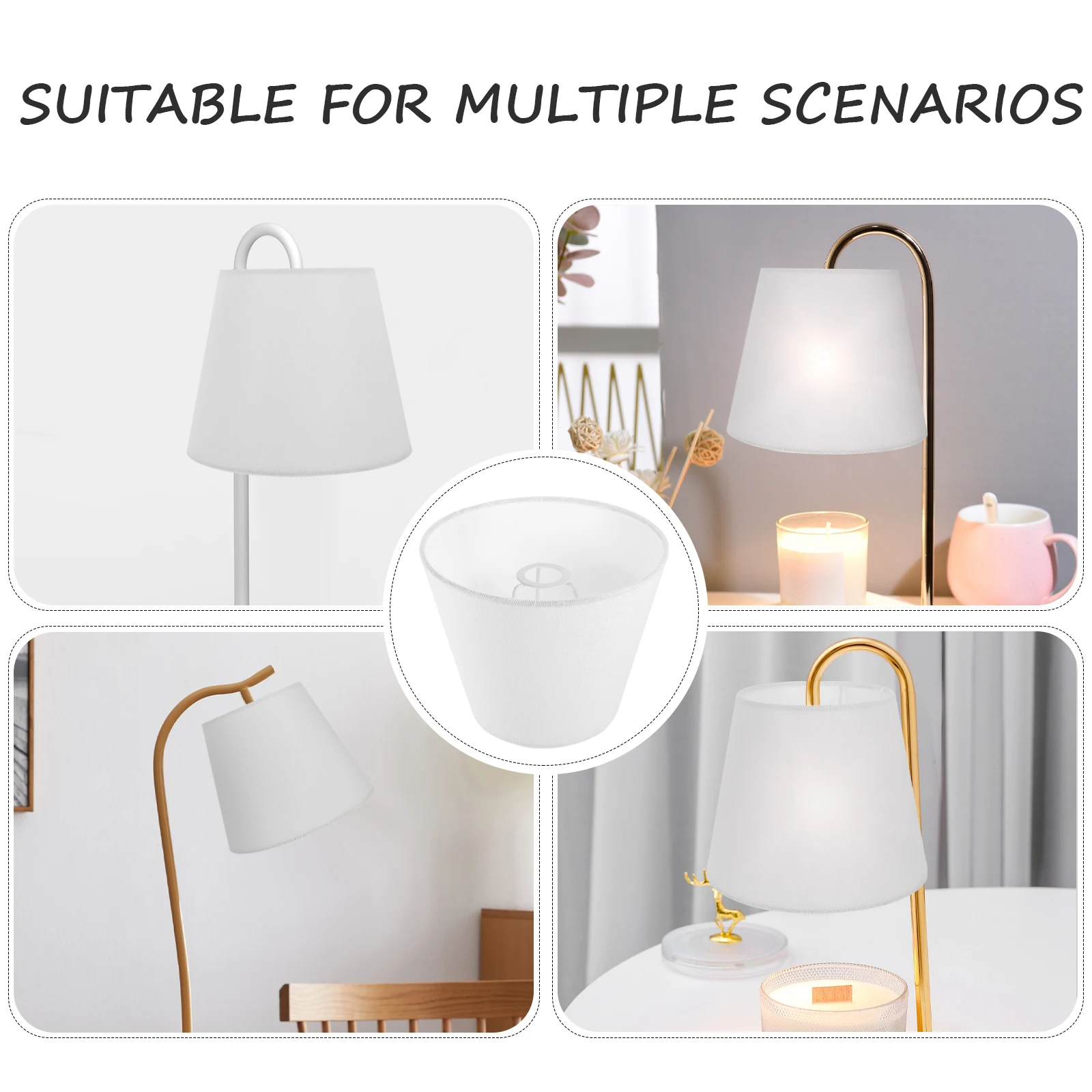 

Conical Round Lampshade Small Lampshades Vintage Mini Light Shades Table Bedroom White Covers Cloth Material Sturdy