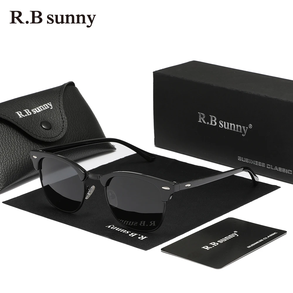 RBsunny Mode HD Round Sunglasses Black 6