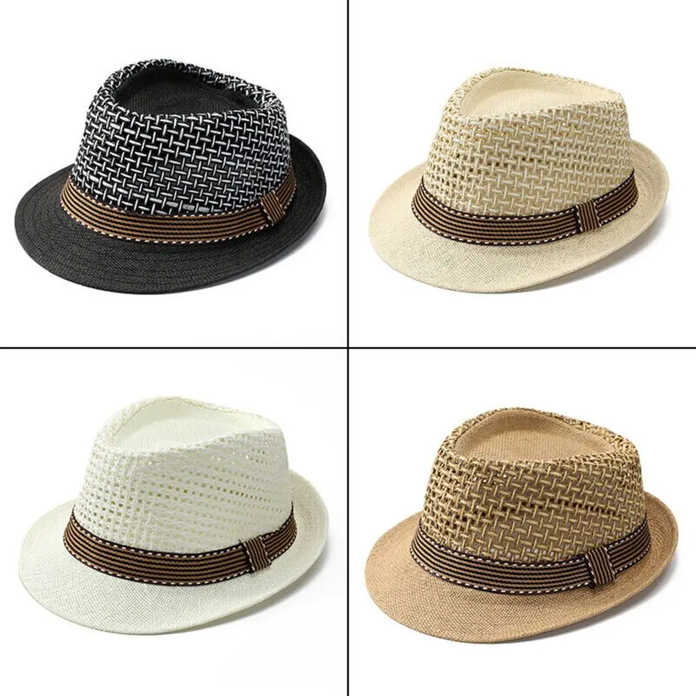 Outdoor Trilby Strohhut mit Kurzer Krempe, Atmungsaktiver Sonnenhut für Herren – Detail 2
