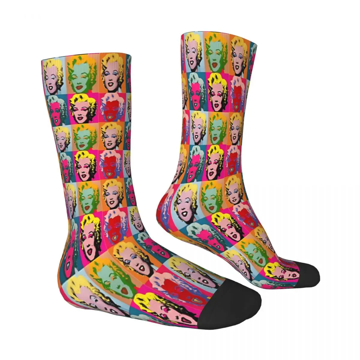 Andy Warhol Marilyn Monroe Pop Art Socks Male Mens Women Winter Stockings Polyester