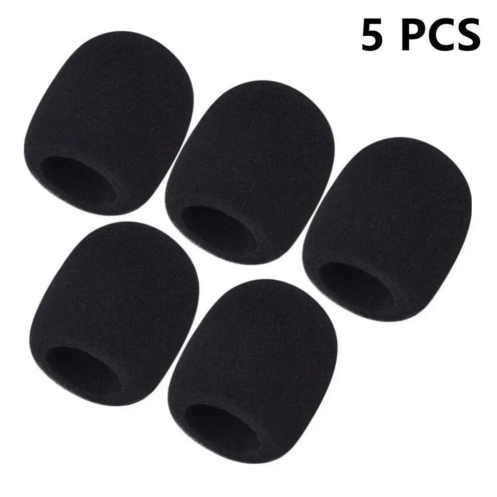 5pcs Microphone Covers High-density Sponge Microphone Windscreens For Avoiding Dust Moisture Spit Indoor Activity