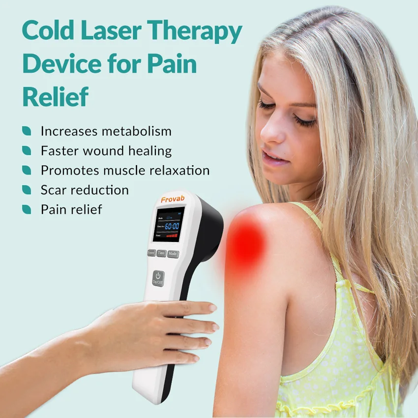 

Frovab Cold Laser Therapy Relief Pain Cervical Spondylosis Arthritis Device LLLT 4*808nm+16*650nm Therapy Laser Medical Grade