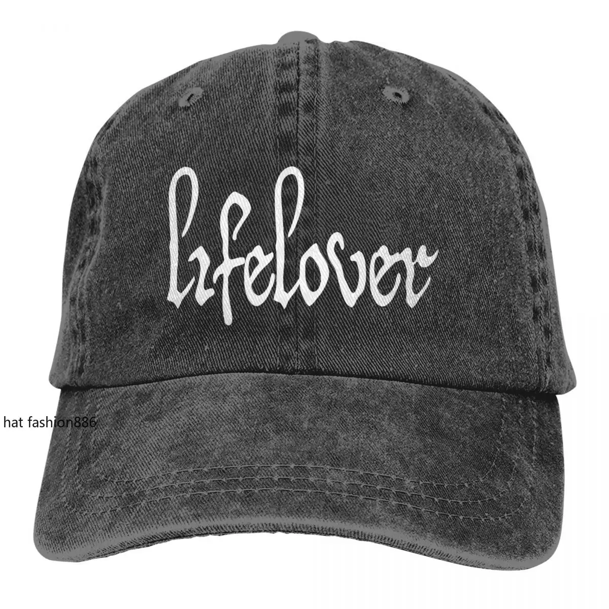 Lifelover White Solid Logo Baseball Cap Vintage Distressed Washed Snapback Hat Men Women Outdoor Running Golf Gift Hats Cap