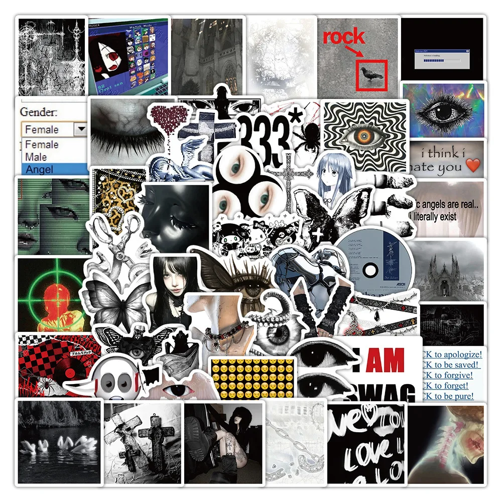 10/65 個カスタマイズされたクリエイティブなサブカルチャー装飾ステッカー、ウォーターボトル、スマートフォン、ラップトップ、ノートブック、文房具、荷物用