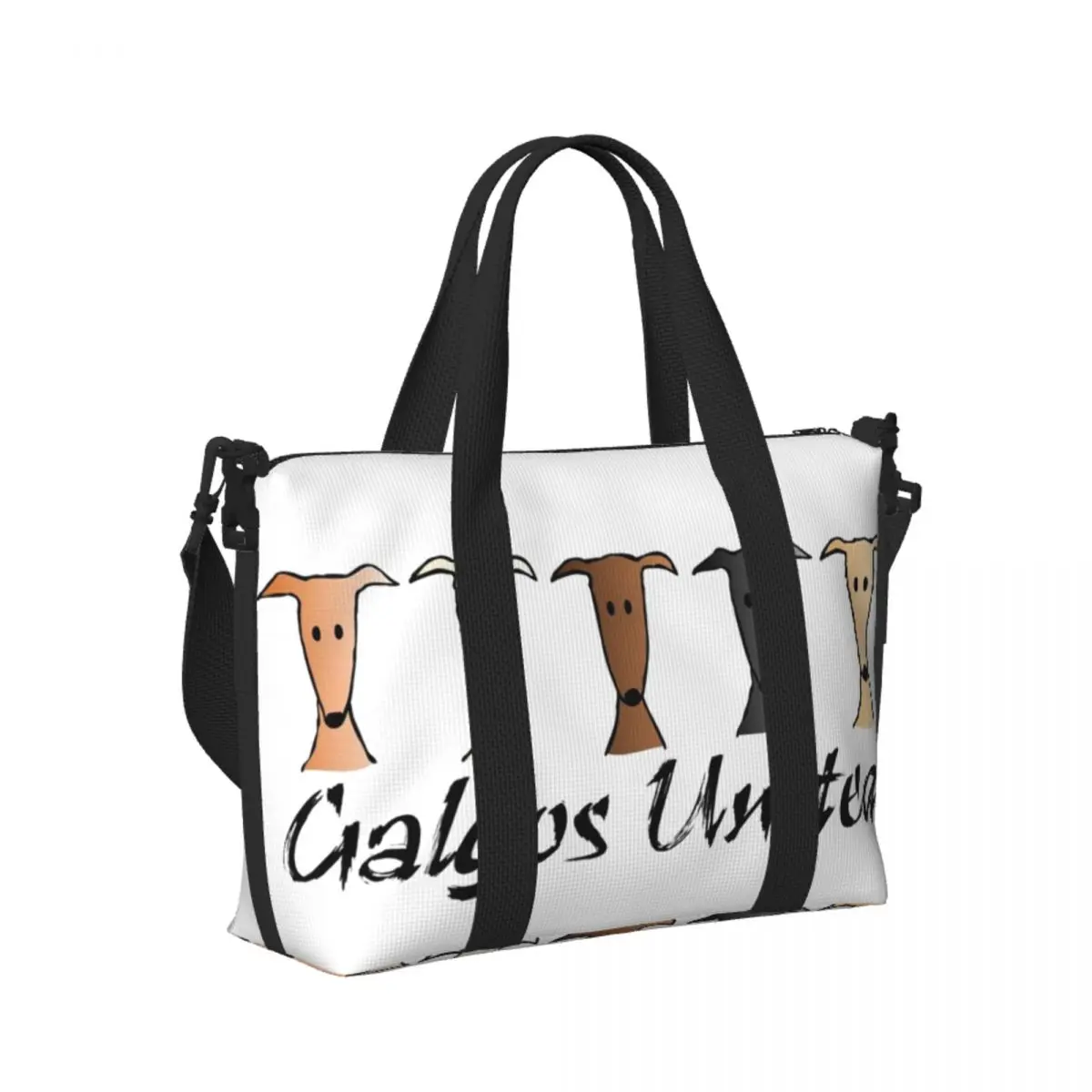 

Пляжная дорожная сумка Galgos United Greyhound на заказ, большая вместительная сумка-тоут для спортзала, спортивная женская дорожная сумка для покупок