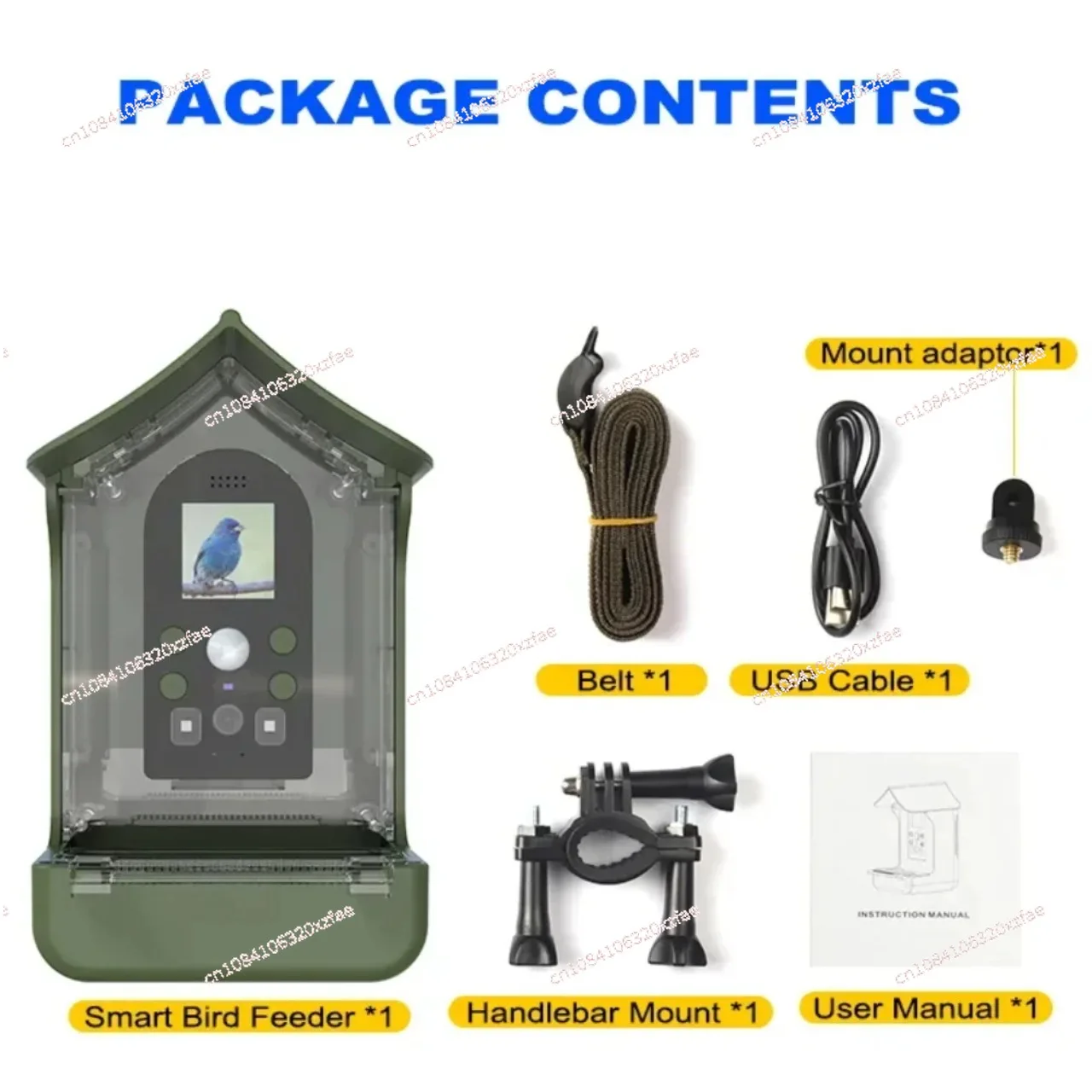 Watering Supplies Bird Accessories with Camer & Smart Window Bird Feeder Wildlife Gazebo Feeding