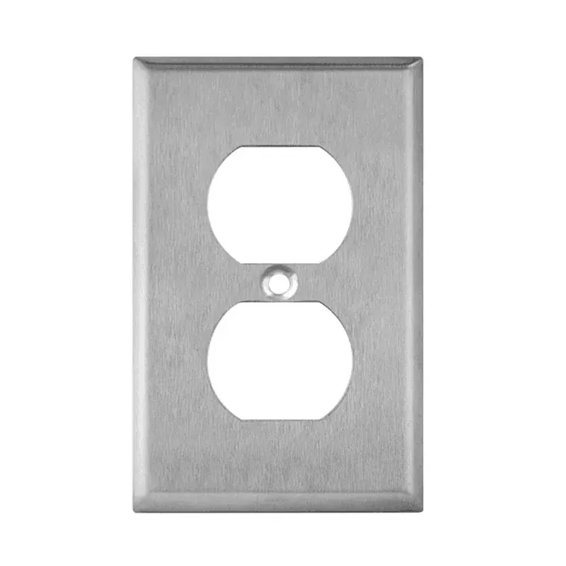 American Standard Switch Panel Stainless Steel Socket Cover Decorative Wallboard for Bedroom Industrial Concealed Metal Cover